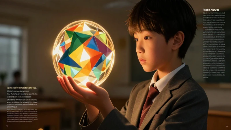 Joven contemplativo sostiene orbe luminoso