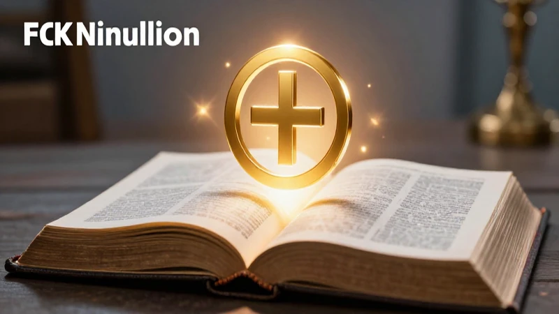 Símbolo de luz dorada sobre Biblia antigua