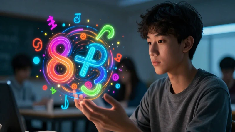 Joven estudiando en moderno entorno educativo