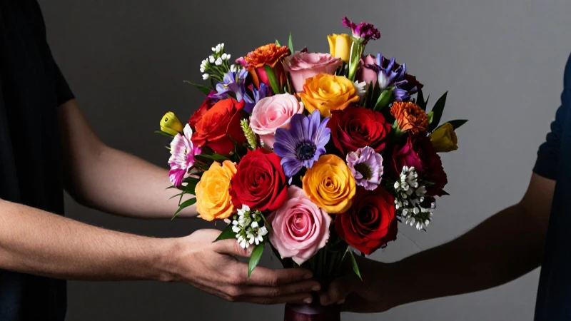 La belleza y color de un bouquet floral