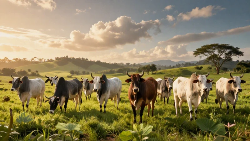 Vacas sanas pastan en paisaje mexicano dorado