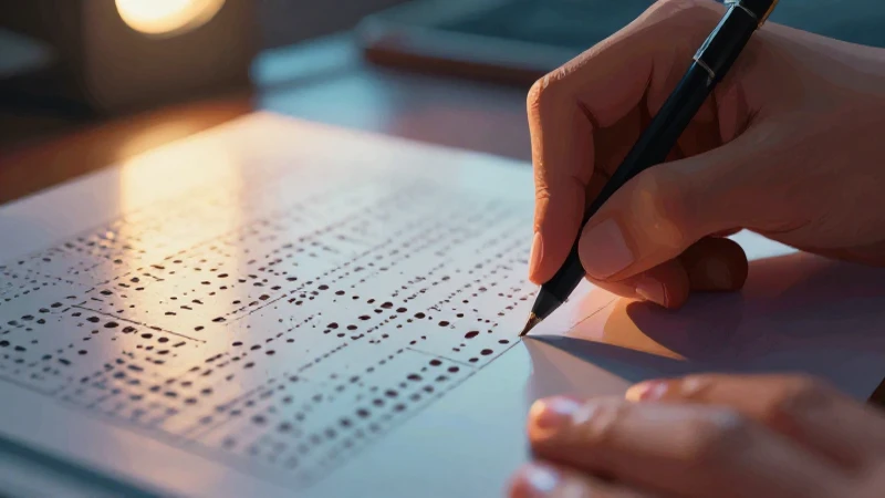 Manos exploran el Braille con iluminación dramática