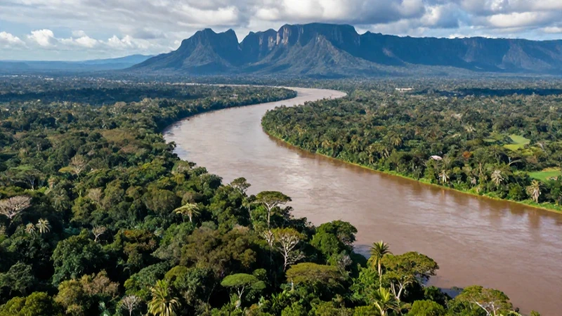 Vasto paisaje amazónico y montañosos de Brasil