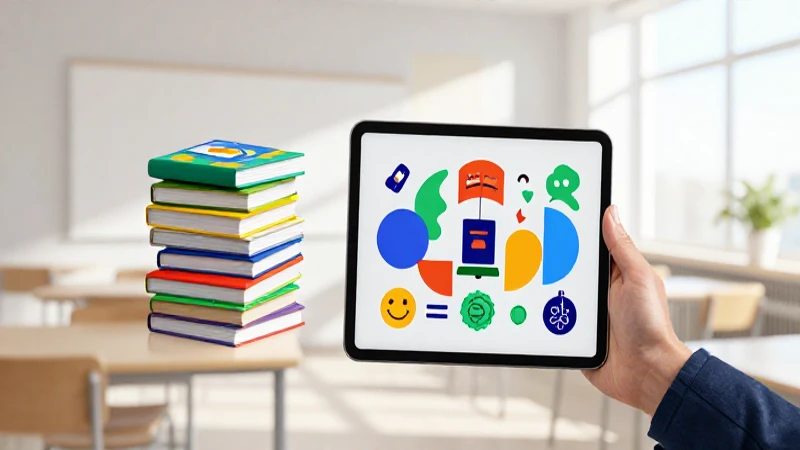 Mano sostiene tablet con recursos educativos mexicanos