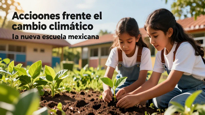Acciones frente al cambio climático para la nueva escuela mexicana 4 Acción climática en escuelas mexicanas
