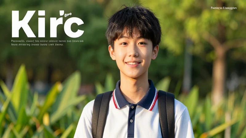 Joven brillante en portada de revista educativa