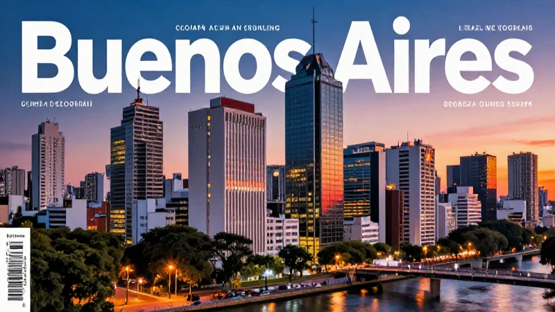Buenos Aires, vibrante skyline al atardecer moderno