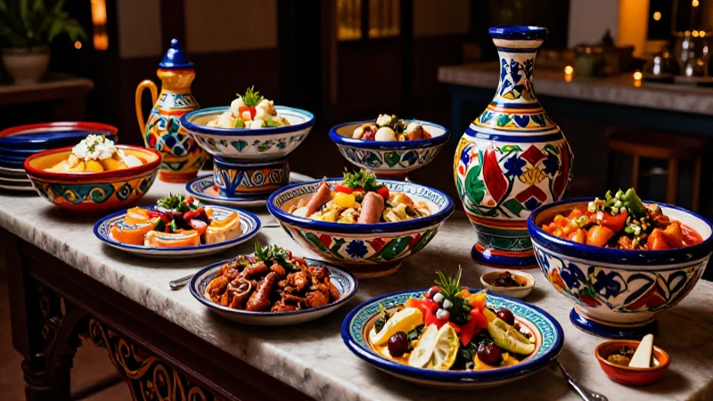 Buffet mexicano tradicional y vibrante