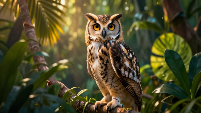 Búho: definición, características y concepto explicado 9 Búho real majestuoso en selva tropical