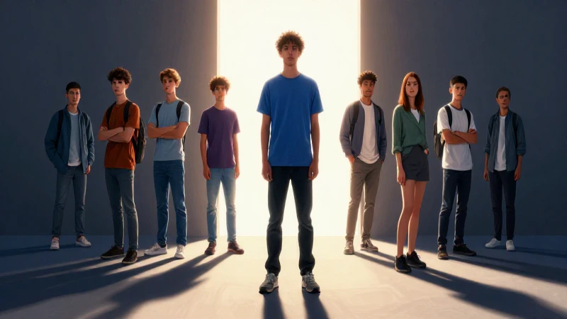 Estudiante entre sombra y luz