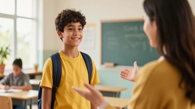 Estudiante con mentor en entorno escolar