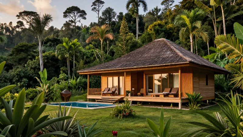Bungalows modernos en la selva lucen espectaculares