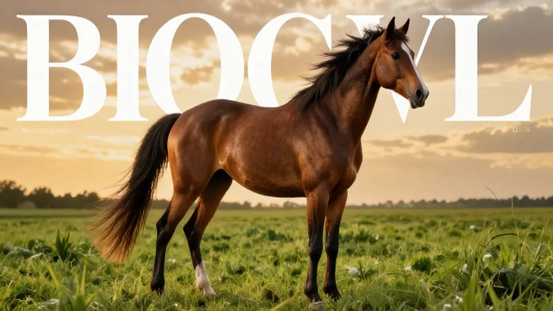 Caballo zorro majestuoso en campo dorado
