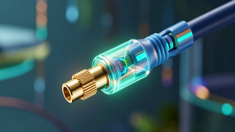 Cable coaxial detallado en estética tecnológica vibrante