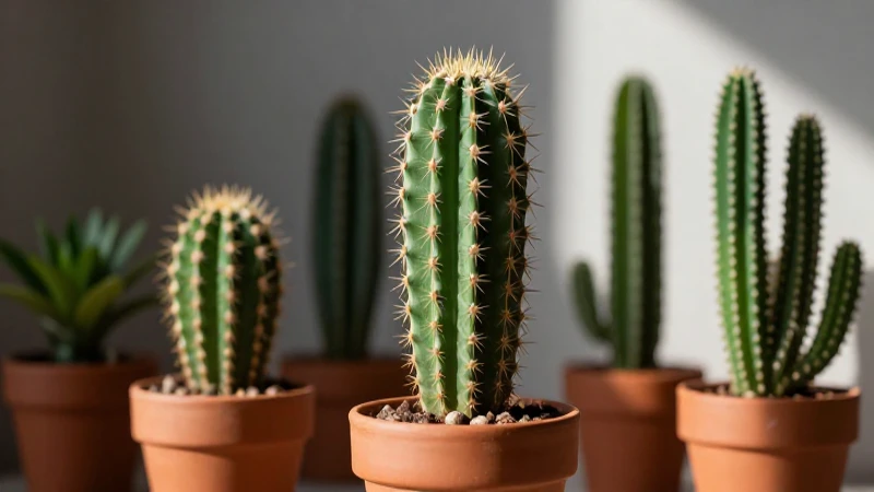 Cactus: Qué es, características, beneficios y hogar ideal 3 Cactus escultural en interior minimalista y detallado