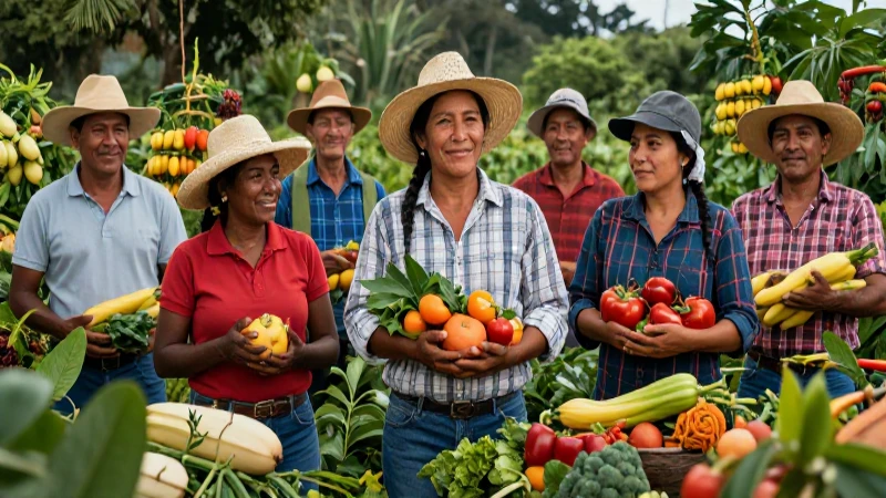 Cadena alimentaria: qué es, ejemplos y su definición 4 Productores diversos y cosecha vibrante promueven la agricultura sostenible
