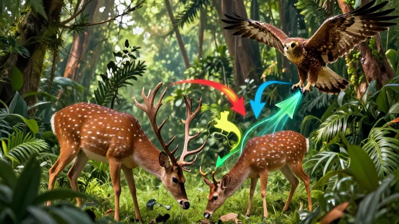 Vida conectada en vibrante selva ecológica