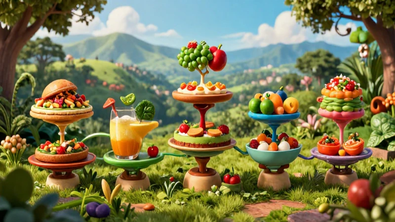 Cadena trófica: concepto, tipos, características y ejemplos 4 Ilustración educativa vibrante de paisaje mexicano con flujo de alimentos