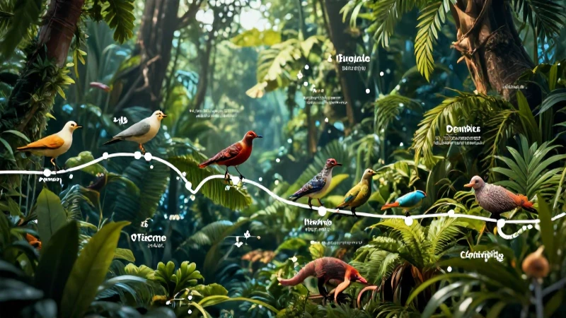 Cadena trófica: concepto, tipos, características y ejemplos 9 Ecosistema tropical hiperrealista dinámico y vibrante