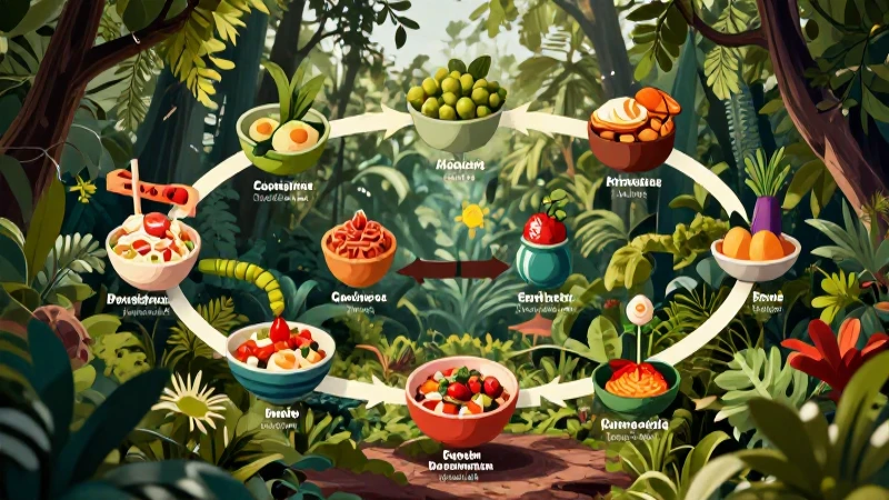 Ecosistema mexicano vibrante y detallado