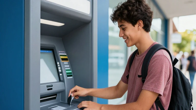 ATM moderno ofrece comodidad educativa