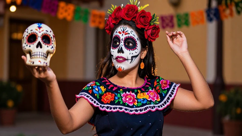 Calaverita mexicana: tradición vibrante de Día de Muertos