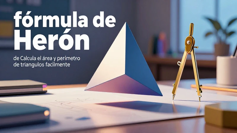 Calcula el área y perímetro de triángulos fácilmente 5 Ilustración profesional para blog de trigonometría