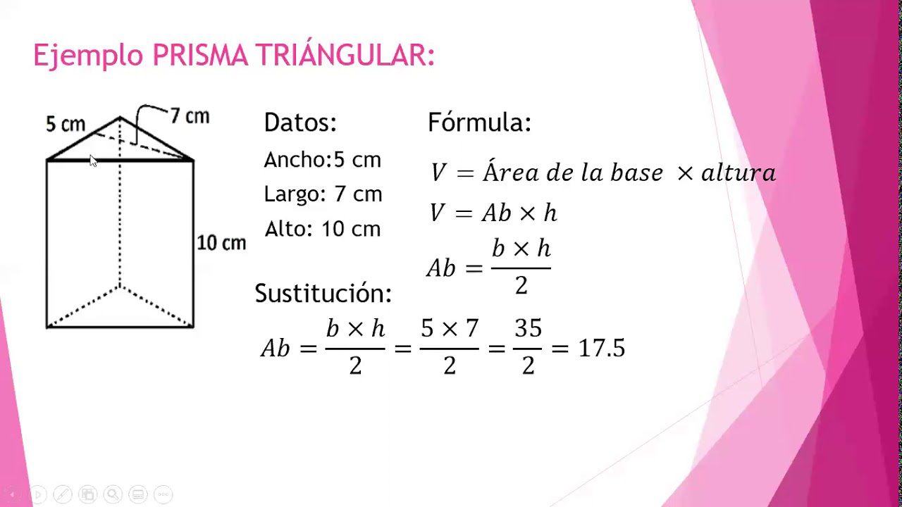 calcula volumen prismas triangulares de manera facil y practica
