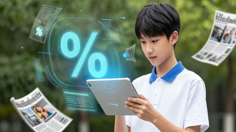 Estudiante joven aprende con tablet futurista y dinámica