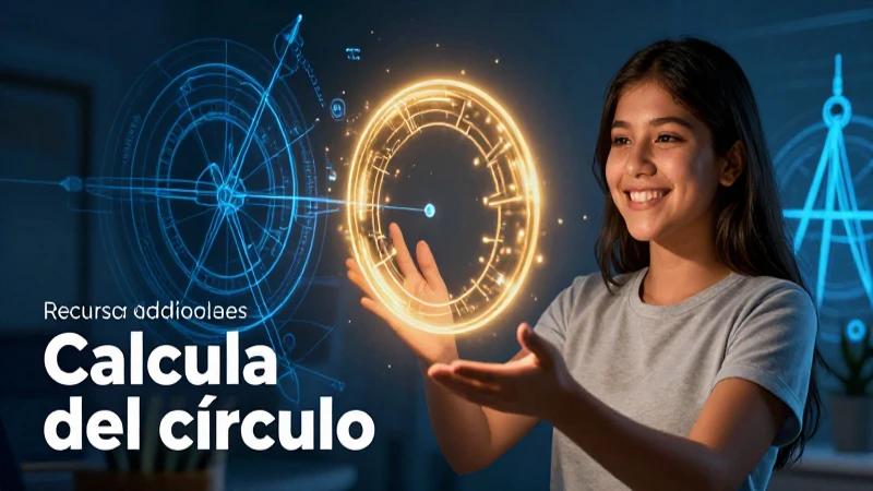 Calcula el área del círculo: Fórmula y ejemplos prácticos 5 Ilustración educativa de cálculo de áreas