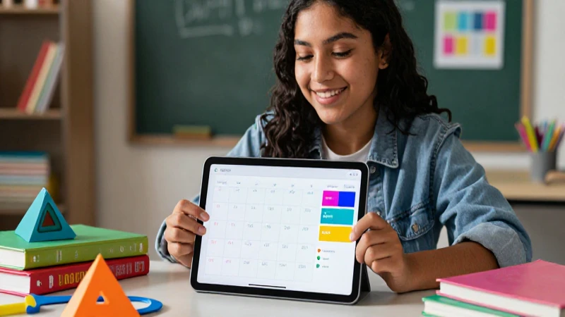 Estudiante mexicano en aprendizaje digital interactivo