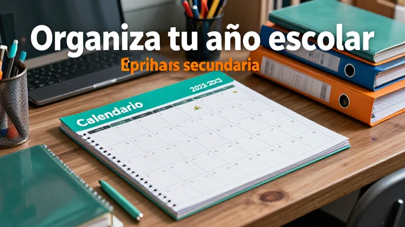 Diseño atractivo para organizar el año escolar