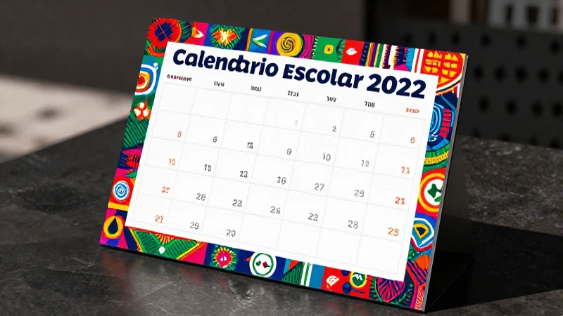 Descarga el calendario escolar 2022 en PDF