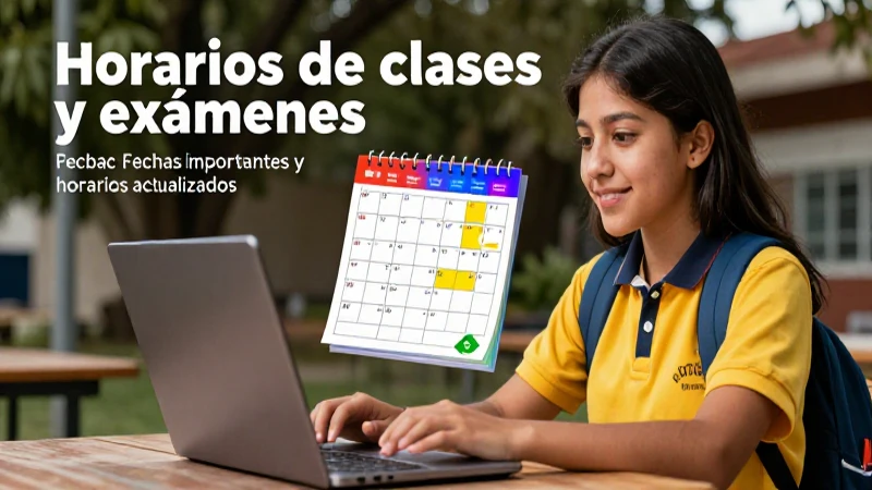 Portada vibrante de horarios educativos actualizados