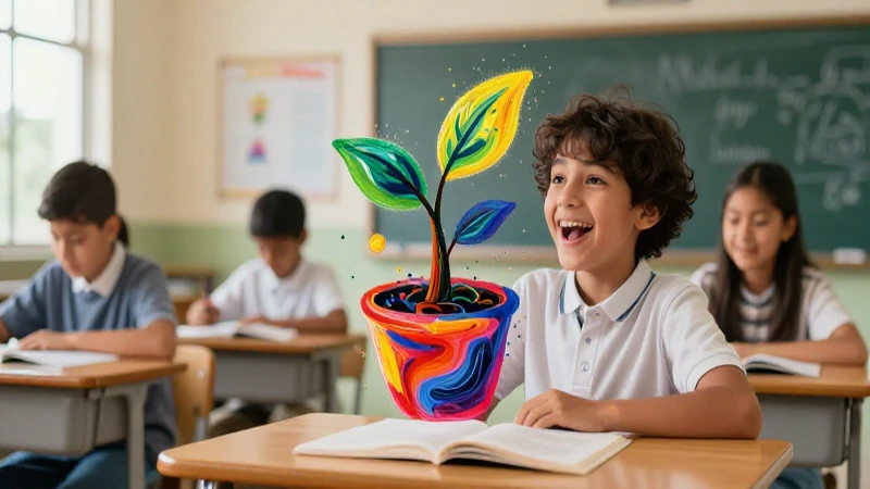 Ilustración de creatividad y aprendizaje alegre