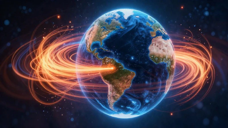 Campos magnéticos: propiedades y características terrestres 5 Campo magnético terrestre en ilustración detallada