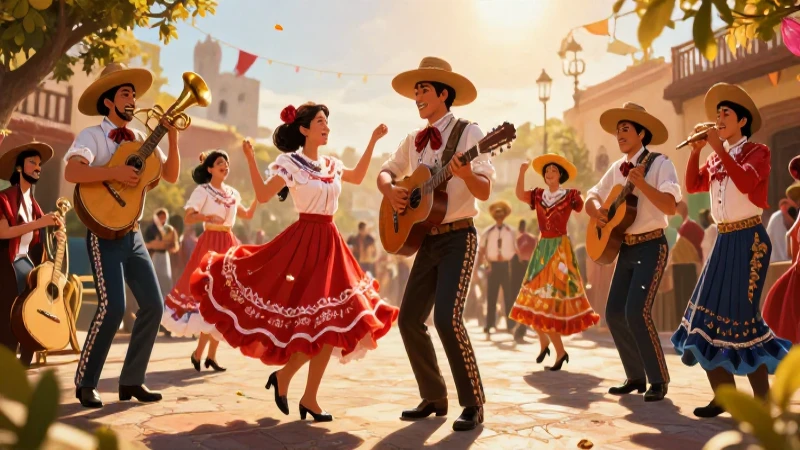 Fiesta mexicana multigeneracional: diversión y ritmo