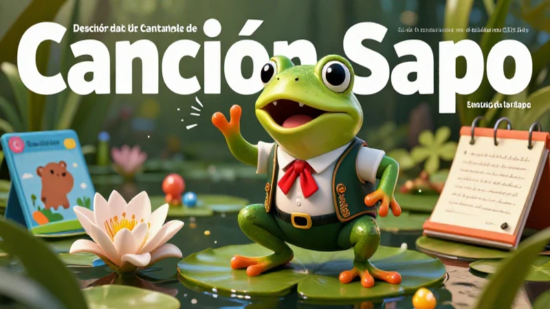 Ilustración detallada del sapo cantor educativo