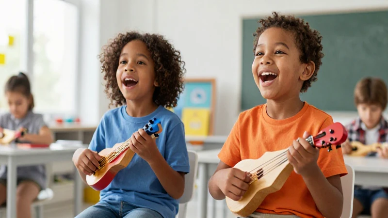 Risas de niños y aprendizaje en un aula vibrante