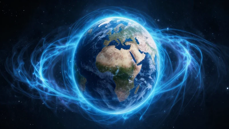 Capa de Ozono: Importancia, Características y Protección 3 Tierra protegida por un vibrante escudo azul