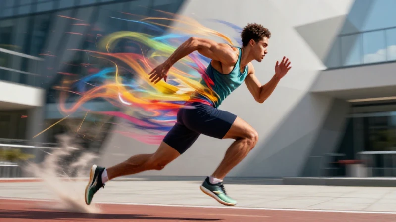 Atleta dinámico con energía y estilo de portada