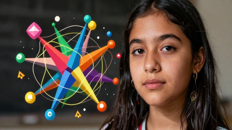 Estudiante mexicano brillante con red de competencias