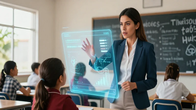 Aprendoencasayenclase: Capacitación Docente y Becas 5 Docente digital en aula futurista mexicana