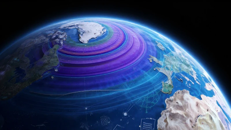 Vista dinámica de las capas de la estratosfera terrestre