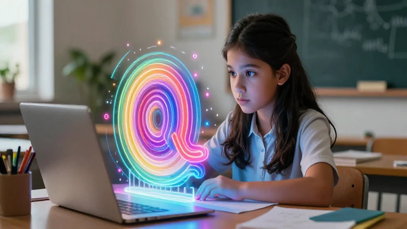 Estudiante latina concentrada con visualización creativa