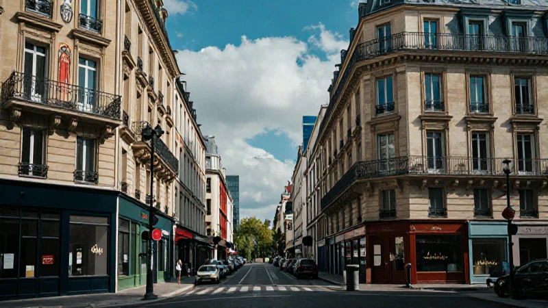 París histórico y moderno bajo luz dramática
