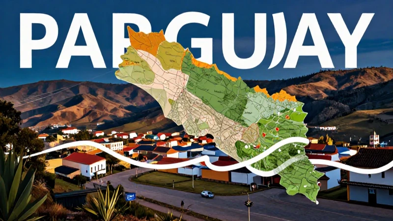 Paisaje paraguayo vibrante, moderno y detallado