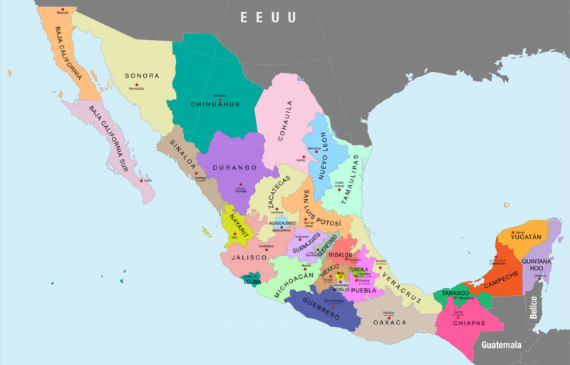 Capitales de México: Lista y Mapa de Estados Actualizado 34 capitales de mexico lista y mapa de estados actualizado