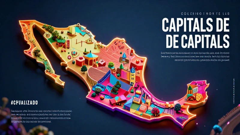 Capitales de México: Lista y Mapa de Estados Actualizado 9 Infografía vibrante de capitales de México