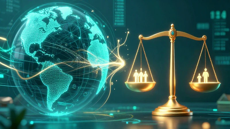 Ilustración digital dinámica de mercado global y comunidad